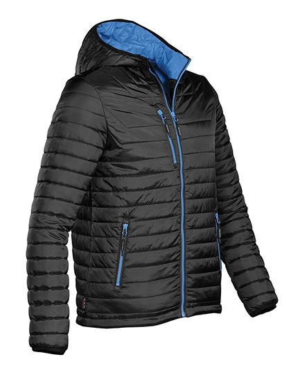 Men´s Gravity Thermal Jacket zum Besticken und Bedrucken in der Farbe Black-Marine Blue mit Ihren Logo, Schriftzug oder Motiv.