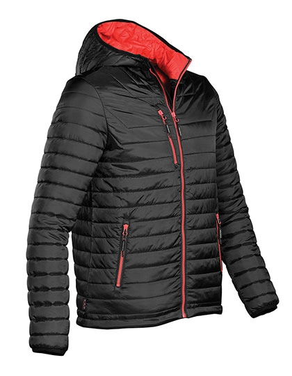 Men´s Gravity Thermal Jacket zum Besticken und Bedrucken in der Farbe Black-True Red mit Ihren Logo, Schriftzug oder Motiv.
