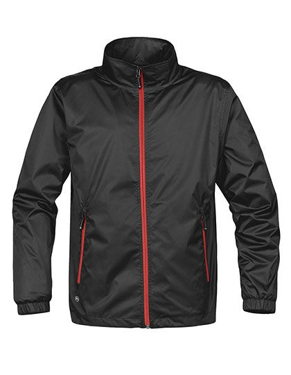 Axis Shell Jacket zum Besticken und Bedrucken in der Farbe Black-Sport Red mit Ihren Logo, Schriftzug oder Motiv.