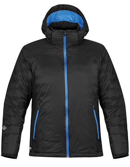 Men´s Black Ice Thermal Jacket zum Besticken und Bedrucken in der Farbe Black-Electric Blue mit Ihren Logo, Schriftzug oder Motiv.