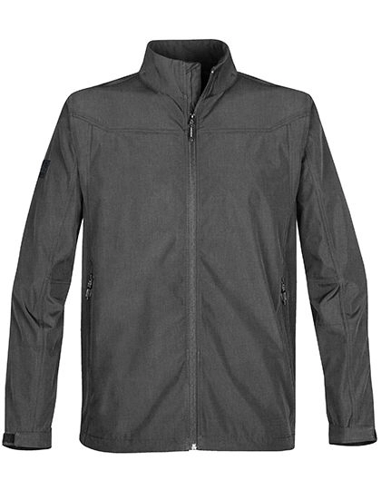 Men´s Endurance Softshell Jacket zum Besticken und Bedrucken in der Farbe Carbon Heather mit Ihren Logo, Schriftzug oder Motiv.