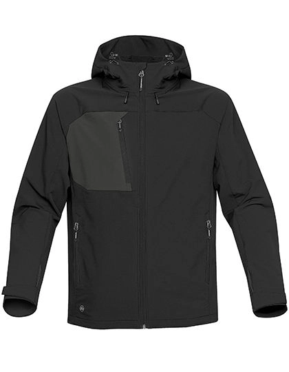 Men´s Sidewinder Shell Jacket zum Besticken und Bedrucken in der Farbe Black-Black mit Ihren Logo, Schriftzug oder Motiv.