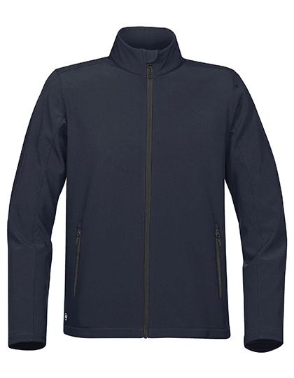 Men´s Orbiter Softshell Jacket zum Besticken und Bedrucken in der Farbe Navy-Carbon mit Ihren Logo, Schriftzug oder Motiv.