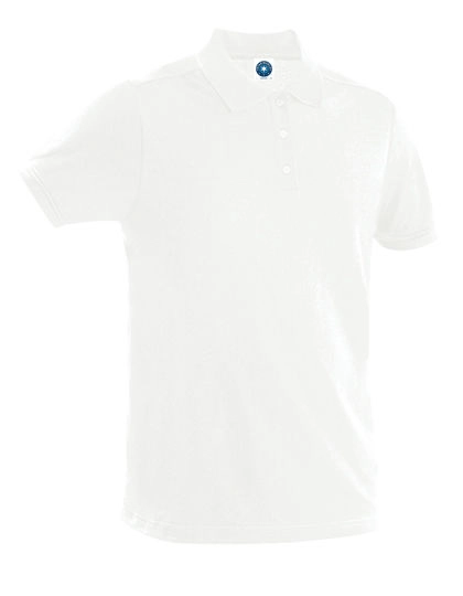 65/35 Piqué Polo zum Besticken und Bedrucken in der Farbe White mit Ihren Logo, Schriftzug oder Motiv.