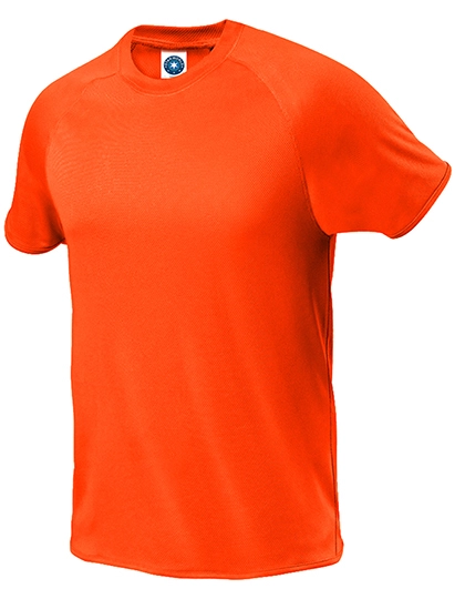 Men´s Sport T-Shirt zum Besticken und Bedrucken in der Farbe Fluorescent Orange mit Ihren Logo, Schriftzug oder Motiv.
