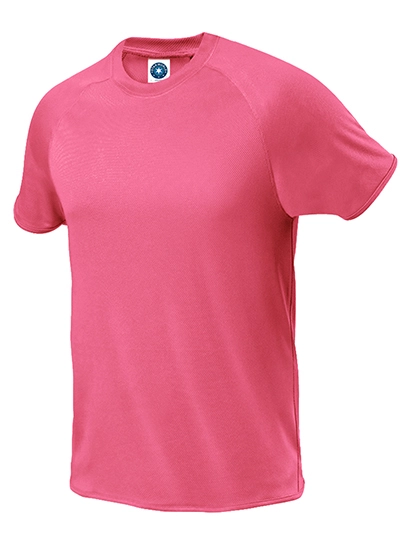 Men´s Sport T-Shirt zum Besticken und Bedrucken in der Farbe Fluorescent Pink mit Ihren Logo, Schriftzug oder Motiv.