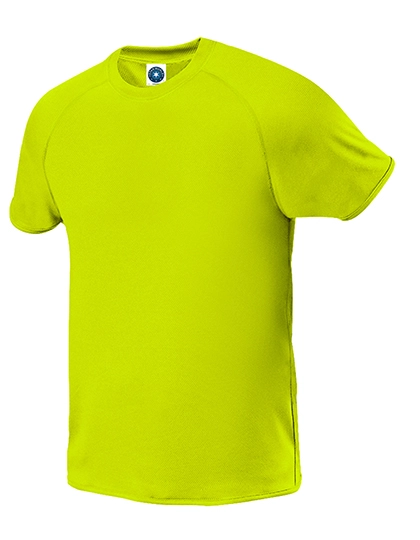 Men´s Sport T-Shirt zum Besticken und Bedrucken in der Farbe Fluorescent Yellow mit Ihren Logo, Schriftzug oder Motiv.