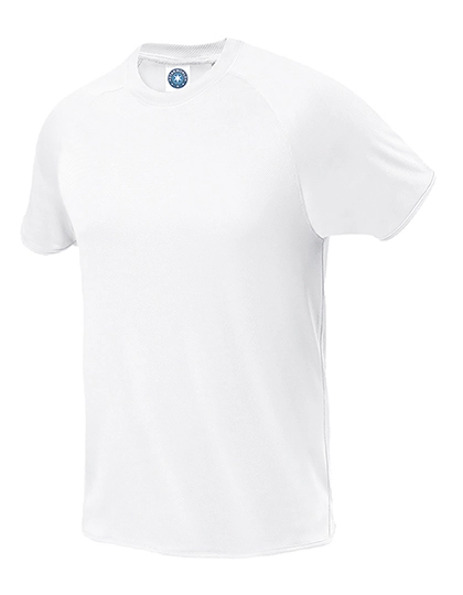 Men´s Sport T-Shirt zum Besticken und Bedrucken in der Farbe White mit Ihren Logo, Schriftzug oder Motiv.