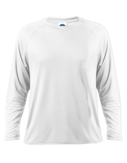 Sport T-Shirt Long Sleeve zum Besticken und Bedrucken in der Farbe White mit Ihren Logo, Schriftzug oder Motiv.