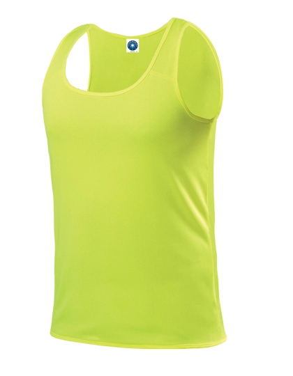 Men´s Running Vest zum Besticken und Bedrucken in der Farbe Fluorescent Yellow mit Ihren Logo, Schriftzug oder Motiv.