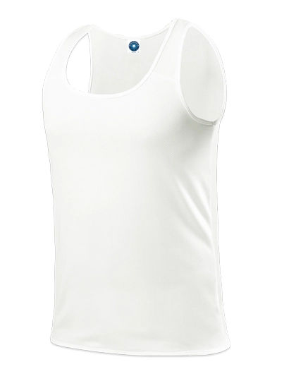 Men´s Running Vest zum Besticken und Bedrucken in der Farbe White mit Ihren Logo, Schriftzug oder Motiv.