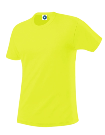 Men´s Performance T-Shirt zum Besticken und Bedrucken in der Farbe Fluorescent Yellow mit Ihren Logo, Schriftzug oder Motiv.