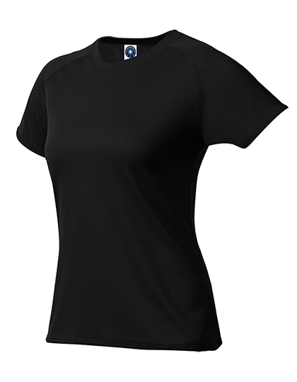 Ladies´ Sport T-Shirt zum Besticken und Bedrucken in der Farbe Black mit Ihren Logo, Schriftzug oder Motiv.
