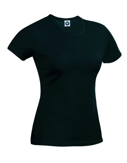 Ladies´ Performance T-Shirt zum Besticken und Bedrucken in der Farbe Black mit Ihren Logo, Schriftzug oder Motiv.