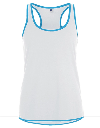 Ladies´ Contrast Sports Vest zum Besticken und Bedrucken in der Farbe White-Atoll mit Ihren Logo, Schriftzug oder Motiv.