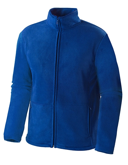 Men´s Full Zip Fleece Jacket zum Besticken und Bedrucken in der Farbe Deep Royal mit Ihren Logo, Schriftzug oder Motiv.
