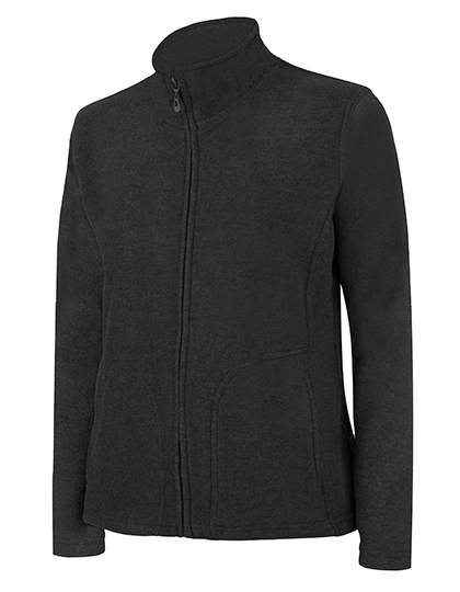 Ladies´ Full Zip Fleece Jacket zum Besticken und Bedrucken in der Farbe Black mit Ihren Logo, Schriftzug oder Motiv.