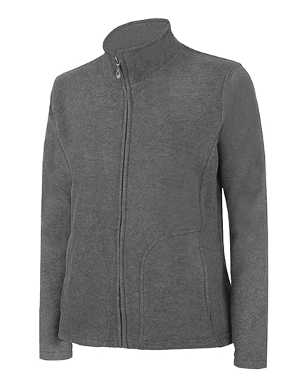 Ladies´ Full Zip Fleece Jacket zum Besticken und Bedrucken in der Farbe Charcoal mit Ihren Logo, Schriftzug oder Motiv.
