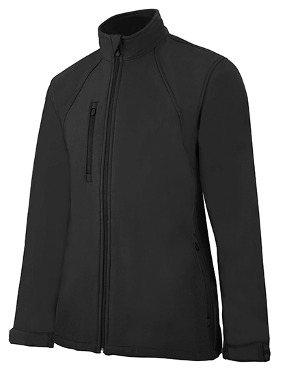 Ladies´ Soft-Shell Jacket zum Besticken und Bedrucken in der Farbe Black mit Ihren Logo, Schriftzug oder Motiv.