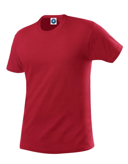 Men´s Organic Cotton T-Shirt zum Besticken und Bedrucken in der Farbe Cardinal Red mit Ihren Logo, Schriftzug oder Motiv.