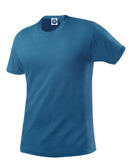 Men´s Organic Cotton T-Shirt zum Besticken und Bedrucken in der Farbe Indigo mit Ihren Logo, Schriftzug oder Motiv.