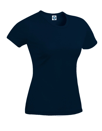 Ladies´ Organic Cotton T-Shirt zum Besticken und Bedrucken in der Farbe Deep Navy mit Ihren Logo, Schriftzug oder Motiv.