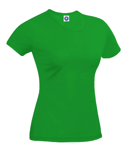 Ladies´ Organic Cotton T-Shirt zum Besticken und Bedrucken in der Farbe Kelly Green mit Ihren Logo, Schriftzug oder Motiv.