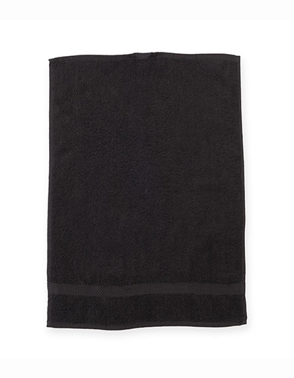 Luxury Gym Towel zum Besticken und Bedrucken in der Farbe Black mit Ihren Logo, Schriftzug oder Motiv.