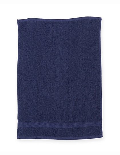 Luxury Gym Towel zum Besticken und Bedrucken in der Farbe Navy mit Ihren Logo, Schriftzug oder Motiv.