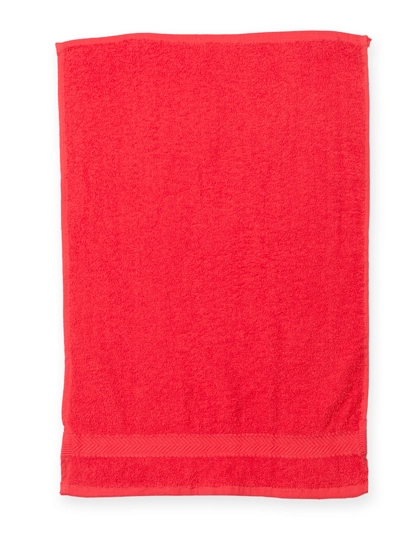 Luxury Gym Towel zum Besticken und Bedrucken in der Farbe Red mit Ihren Logo, Schriftzug oder Motiv.