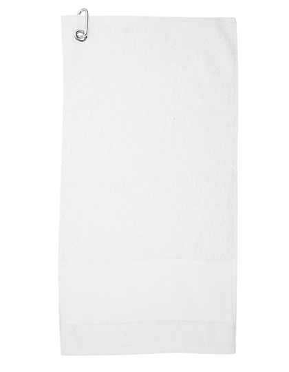 Printable Golf Towel zum Besticken und Bedrucken in der Farbe White mit Ihren Logo, Schriftzug oder Motiv.