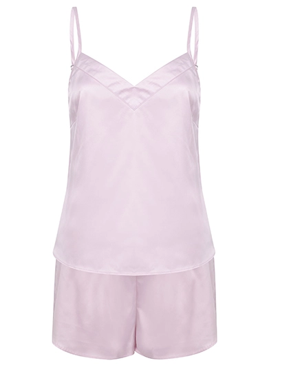 Ladies´ Satin Cami Short Pyjamas zum Besticken und Bedrucken in der Farbe Light Pink mit Ihren Logo, Schriftzug oder Motiv.