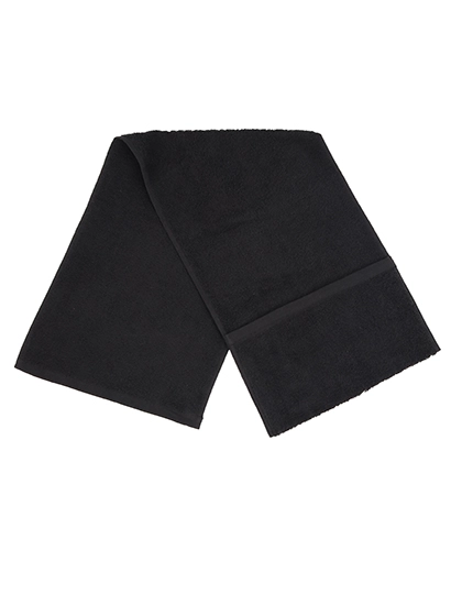 Pocket Gym Towel zum Besticken und Bedrucken in der Farbe Black mit Ihren Logo, Schriftzug oder Motiv.