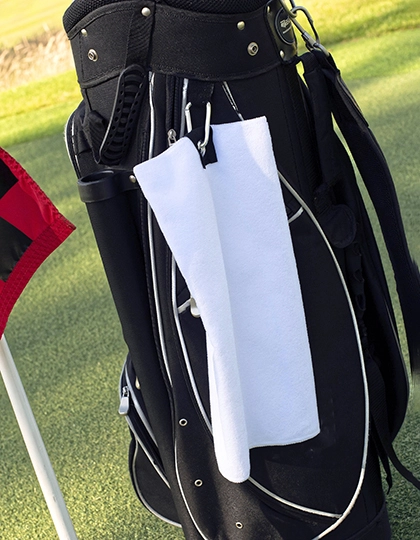 Microfiber Golf Towel zum Besticken und Bedrucken mit Ihren Logo, Schriftzug oder Motiv.