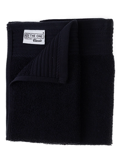 Classic Guest Towel zum Besticken und Bedrucken in der Farbe Black mit Ihren Logo, Schriftzug oder Motiv.