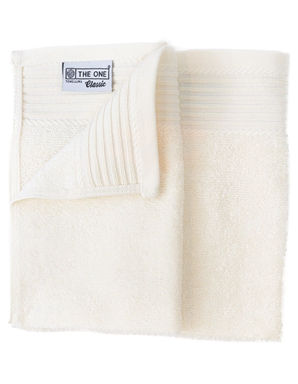 Classic Guest Towel zum Besticken und Bedrucken in der Farbe Ivory Cream mit Ihren Logo, Schriftzug oder Motiv.