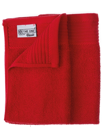Classic Guest Towel zum Besticken und Bedrucken in der Farbe Red mit Ihren Logo, Schriftzug oder Motiv.