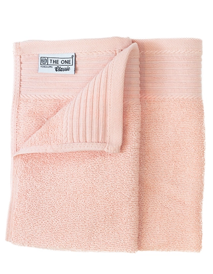 Classic Guest Towel zum Besticken und Bedrucken in der Farbe Salmon mit Ihren Logo, Schriftzug oder Motiv.
