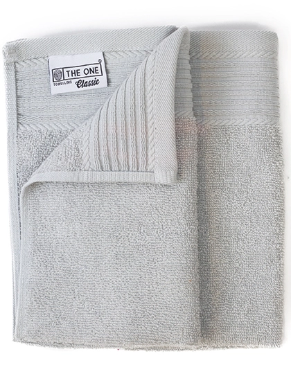 Classic Guest Towel zum Besticken und Bedrucken in der Farbe Silver Grey mit Ihren Logo, Schriftzug oder Motiv.