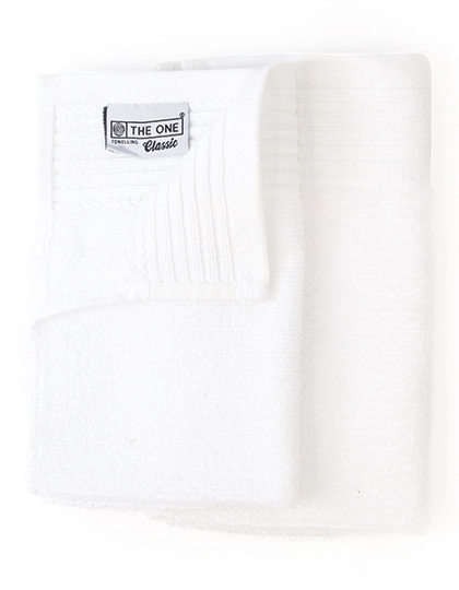 Classic Guest Towel zum Besticken und Bedrucken in der Farbe White mit Ihren Logo, Schriftzug oder Motiv.