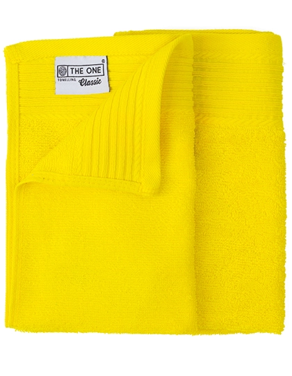 Classic Guest Towel zum Besticken und Bedrucken in der Farbe Yellow mit Ihren Logo, Schriftzug oder Motiv.