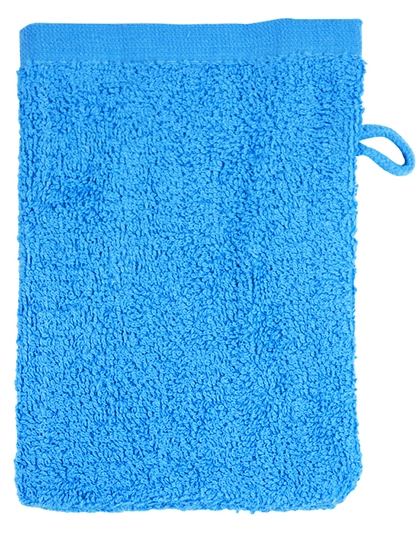 Classic Washcloth zum Besticken und Bedrucken in der Farbe Aqua Azure mit Ihren Logo, Schriftzug oder Motiv.