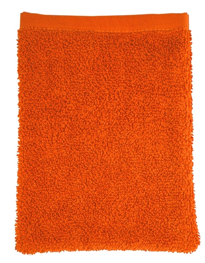 Classic Washcloth zum Besticken und Bedrucken in der Farbe Orange mit Ihren Logo, Schriftzug oder Motiv.