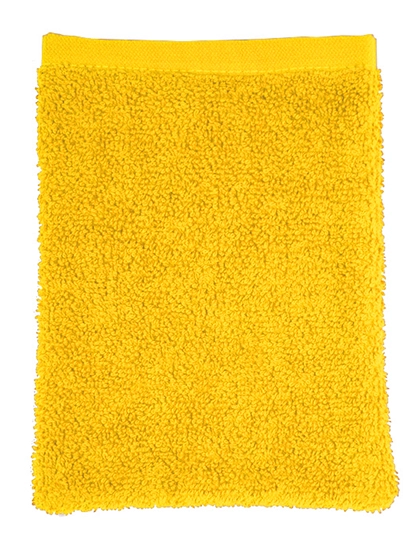 Classic Washcloth zum Besticken und Bedrucken in der Farbe Yellow mit Ihren Logo, Schriftzug oder Motiv.