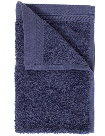 Organic Guest Towel zum Besticken und Bedrucken in der Farbe Denim Faded mit Ihren Logo, Schriftzug oder Motiv.