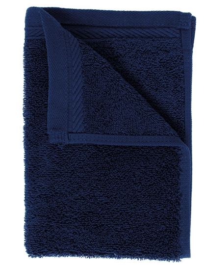 Organic Guest Towel zum Besticken und Bedrucken in der Farbe Navy Blue mit Ihren Logo, Schriftzug oder Motiv.