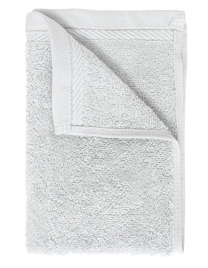 Organic Guest Towel zum Besticken und Bedrucken in der Farbe Silver Grey mit Ihren Logo, Schriftzug oder Motiv.
