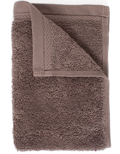 Organic Guest Towel zum Besticken und Bedrucken in der Farbe Taupe mit Ihren Logo, Schriftzug oder Motiv.