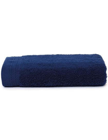 Organic Towel zum Besticken und Bedrucken in der Farbe Navy Blue mit Ihren Logo, Schriftzug oder Motiv.