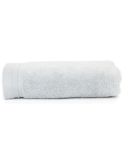 Organic Towel zum Besticken und Bedrucken in der Farbe Silver Grey mit Ihren Logo, Schriftzug oder Motiv.